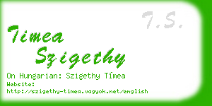 timea szigethy business card